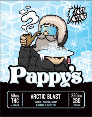 Pappy's Arctic Blast Gummies 50mg THC + 250mg CBD
