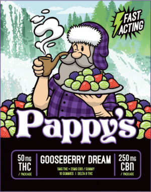 Pappy's Gooseberry Dream Gummies 50mg THC + 250mg CBN